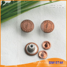 Bouton métallique, boutons Jean personnalisés BM1574